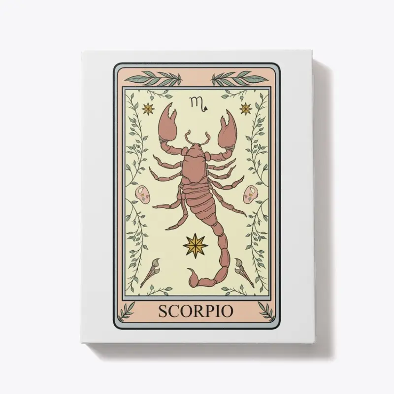 Coloring Scorpio T Card, Hand-drawn