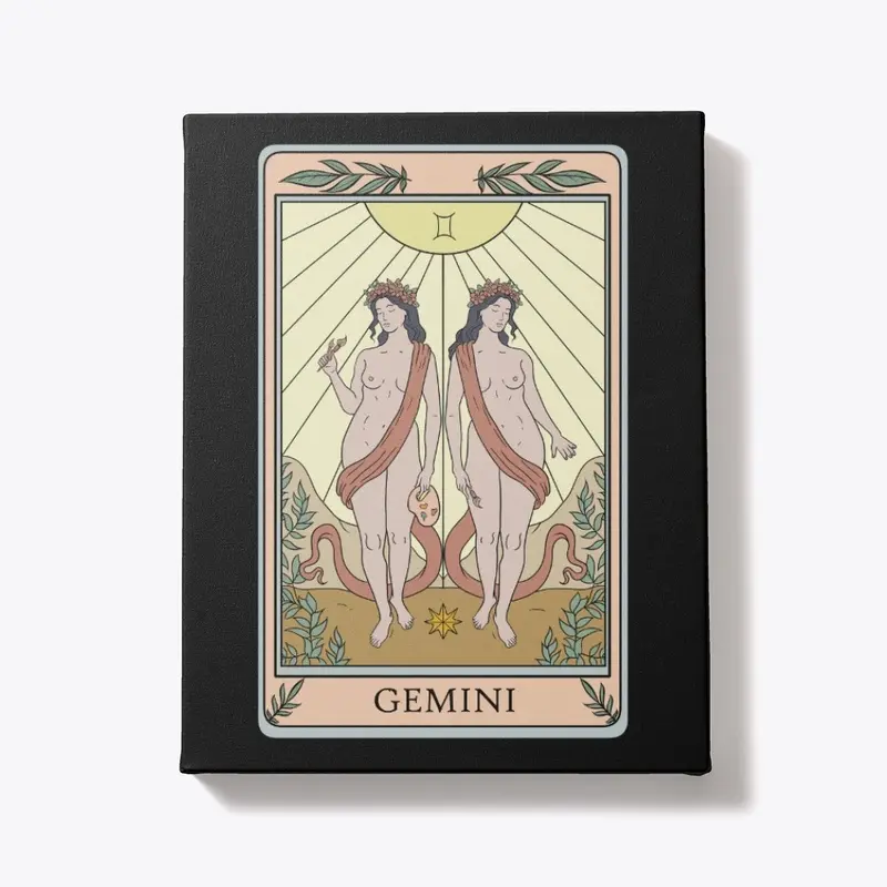 Coloring Gemini T Card,  Hand-drawn