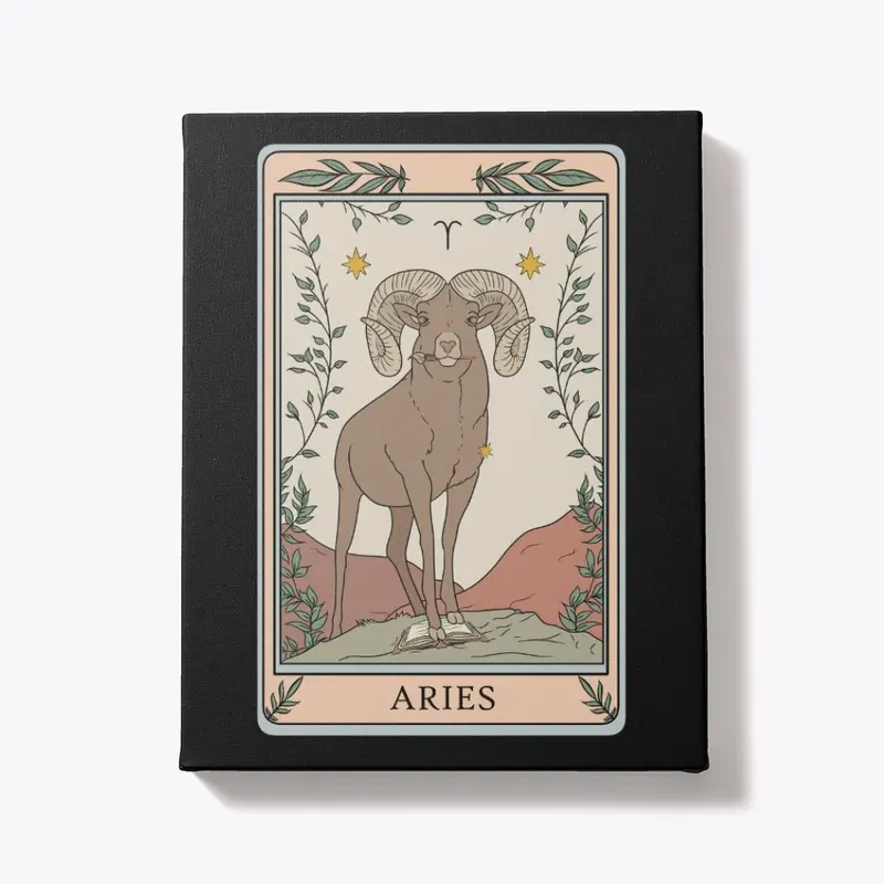 Coloring Aries T Card, Hand-drawn