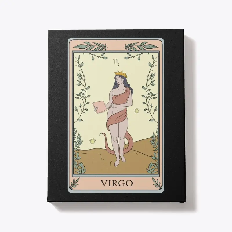 Coloring Virgo T Card, Hand-drawn