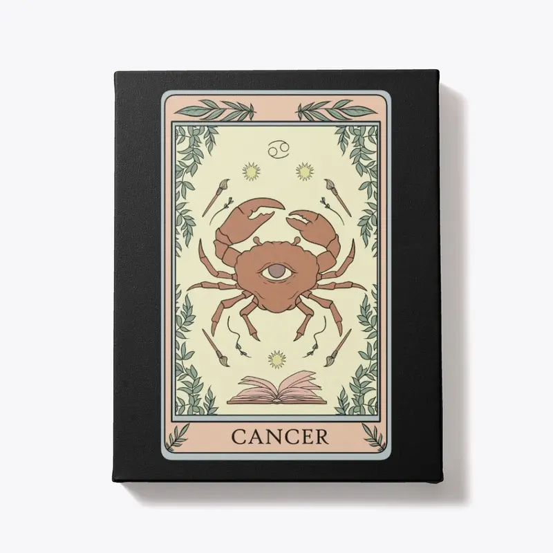 Coloring Cancer T Card, Hand-drawn