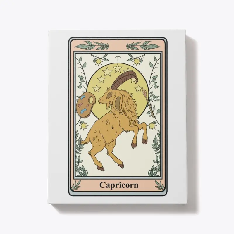 Coloring Capricorn T Card, Hand-drawn